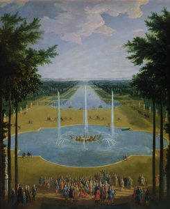 1713年、ベルサイユの庭園にあるバッサンダポロンの眺め